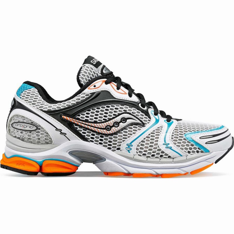 White / Silver Saucony ProGrid Triumph 4 Men\'s Sneakers | Philippines S02714-N82