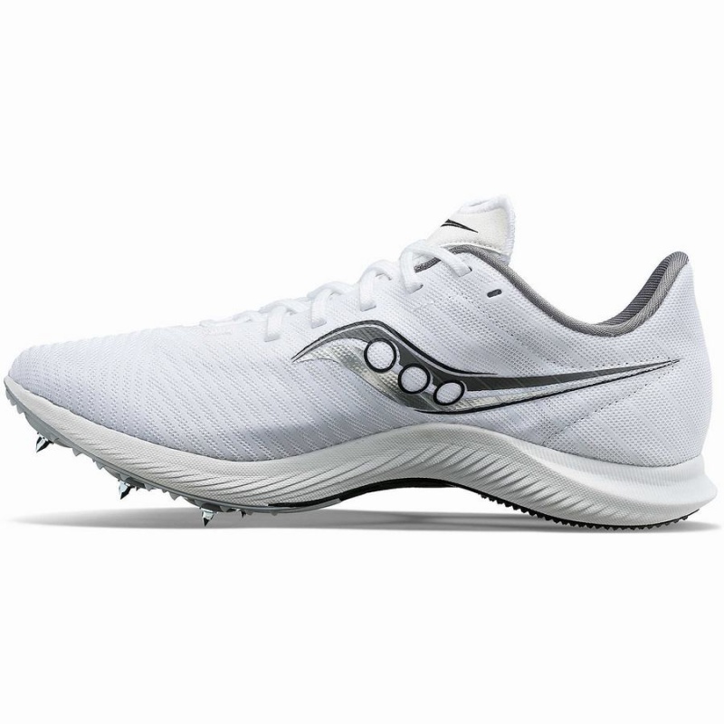 White / Silver Saucony Velocity MP Men's Track Spikes | Philippines S96342-G14