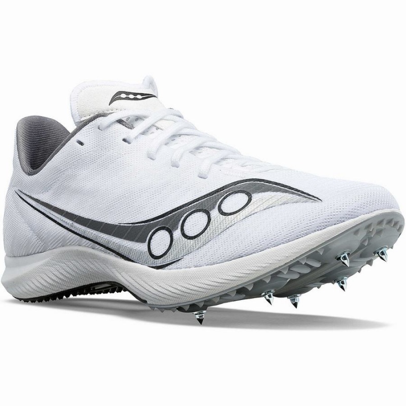 White / Silver Saucony Velocity MP Men's Track Spikes | Philippines S96342-G14