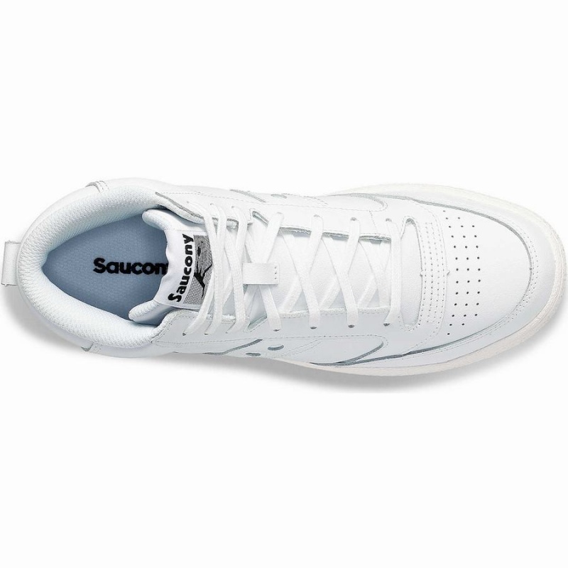 White / White Saucony Jazz Court High Men's Sneakers | Philippines S07861-N58