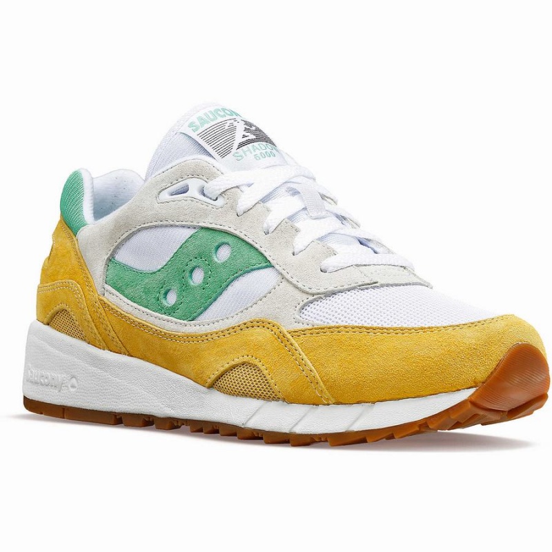 White / Yellow / Green Saucony Shadow 6000 Women's Sneakers | Philippines S81592-Z13