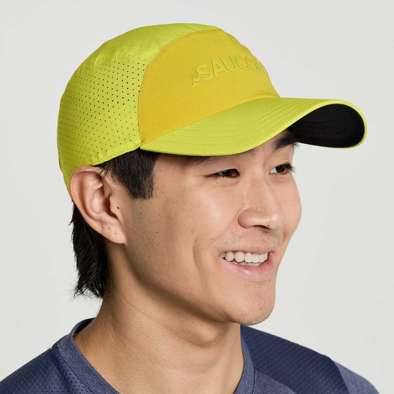 Yellow Saucony Outpace Men's Hats | Philippines S31842-Z46