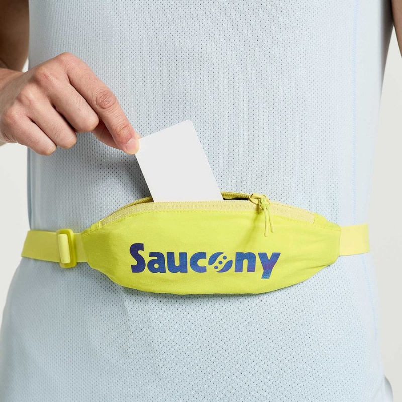 Yellow Saucony Outpace Run Belt Men's Belt Bags | Philippines S24659-A58