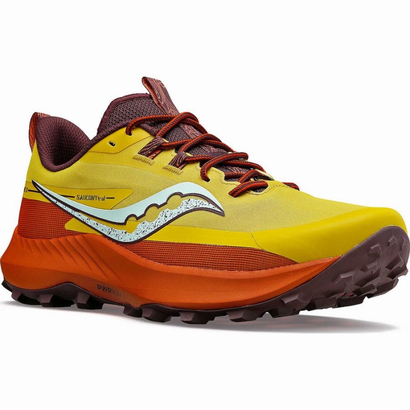 Yellow Saucony Peregrine 13 Men's Running Shoes | Philippines S07836-Z04