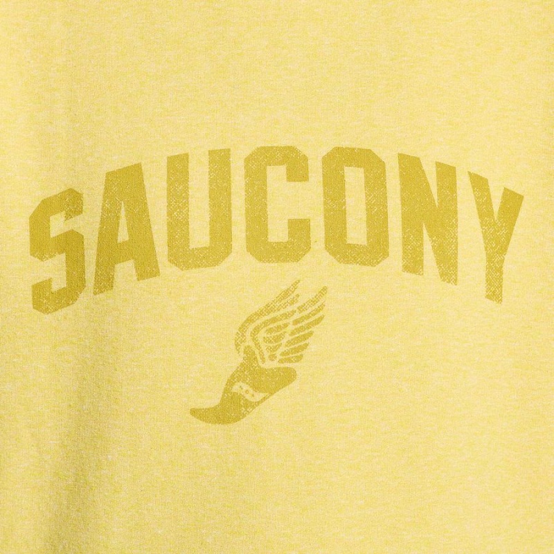 Yellow Saucony Rested Crewneck Women's Sweatshirt | Philippines S32581-W26