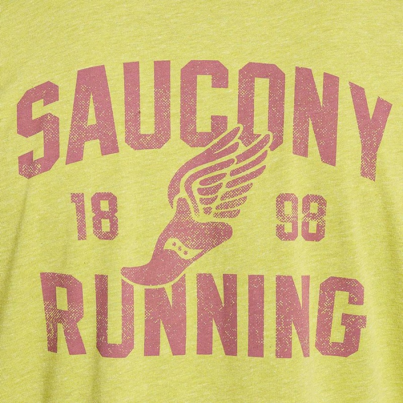 Yellow Saucony Rested Men's T Shirts | Philippines S61028-T09